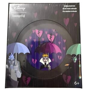 Loungefly Disney Villains Curse Sliding heart LE 1700 Pin 3" NEW Evil queen snow